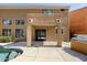 Outdoor patio features a stucco facade, covered area, and a built-in gas BBQ grill at 3025 E Fremont Rd, Phoenix, AZ 85042