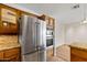 Modern kitchen featuring stainless steel refrigerator and oven at 4200 N Miller Rd # 504, Scottsdale, AZ 85251
