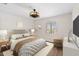 Comfortable main bedroom features natural light and modern finishes at 4200 N Miller Rd # 504, Scottsdale, AZ 85251