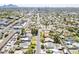 Expansive aerial view of the neighborhood showcasing tree-lined streets and a mix of residential and commercial properties at 1274 E Edgemont Ave, Phoenix, AZ 85006