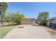 View of the garage and the surrounding yard at 1274 E Edgemont Ave, Phoenix, AZ 85006