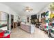Spacious living room with a fireplace at 1347 S Oak Rd, Maricopa, AZ 85139