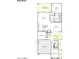 Detailed first-floor plan featuring a primary suite, open living space, and two-bay garage at 1569 E Prescott St, Gilbert, AZ 85298