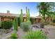 Lush backyard featuring desert landscaping, gravel, and cacti at 1637 N Quartz Valley Rd, Scottsdale, AZ 85266