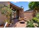 Back patio features privacy with lush landscaping and seating at 3032 N 32Nd St # 61, Phoenix, AZ 85018