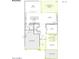 First floor plan featuring a great room, kitchen, dining area, office, and 3-car garage at 1343 E Plum St, Gilbert, AZ 85298