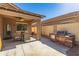 Covered patio with ceiling fan and outdoor kitchen/bbq area at 1688 W Corriente Dr, San Tan Valley, AZ 85144