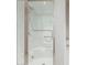 Clean bathroom shower with adjustable shower head and built in corner shelving at 1851 W Vermont Ave, Phoenix, AZ 85015