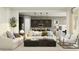 An airy living room features neutral tones, stylish furniture, and modern decor at 25169 N 177Th Dr, Surprise, AZ 85387