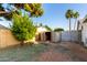 Spacious backyard with a storage shed and plenty of room for outdoor activities at 4046 E Crocus Dr, Phoenix, AZ 85032