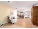 Bright, open living space connecting to kitchen, with breakfast bar and cozy seating at 4046 E Crocus Dr, Phoenix, AZ 85032