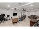 Spacious finished basement with tile floors, a ceiling fan and plenty of room for entertaining at 505 S Ridge --, Mesa, AZ 85204