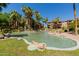 Beautiful water feature surrounded by lush landscaping, enhancing the community's appeal at 5401 E Van Buren St # 1088, Phoenix, AZ 85008