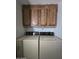 Dedicated laundry area with overhead cabinets, providing ample storage and convenience for household chores at 730 S Country Club Dr # 62, Mesa, AZ 85210