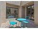 A cozy patio with a table and chairs at 8306 E Buckskin Trl, Scottsdale, AZ 85255