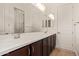Modern bathroom with dual sinks, sleek vanity, and plenty of cabinet space at 10240 E Supernova Dr, Mesa, AZ 85212