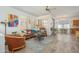 Inviting living room with hardwood floors, stylish furnishings, and natural light at 17449 N Fairway Dr, Surprise, AZ 85374