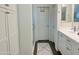 Clean bathroom featuring modern fixtures, white cabinetry, and a glass-enclosed shower at 20952 E Via Del Sol --, Queen Creek, AZ 85142