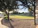View of a park area with green grass and lush trees, creating a serene community setting at 20952 E Via Del Sol --, Queen Creek, AZ 85142