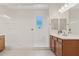 Modern bathroom featuring a walk-in shower and a spacious vanity at 23038 E Twilight Dr, Queen Creek, AZ 85142