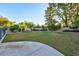 Expansive backyard with healthy green grass and lush trees creating a private outdoor space at 4856 E Cheryl Dr, Paradise Valley, AZ 85253