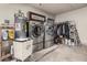 Laundry room features modern washer and dryer, a water heater, and storage at 5101 W Purdue Ave, Glendale, AZ 85302