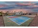 Multi-use basketball and volleyball court at this luxury home makes outdoor activities easy at 6401 E Larkspur Dr, Scottsdale, AZ 85254