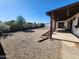 Gravel backyard with patio area, offers a relaxing outdoor space at 11216 N 52Nd Ave, Glendale, AZ 85304
