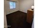 Comfortable bedroom with carpet, a window with blind and featuring neutral color palette at 11216 N 52Nd Ave, Glendale, AZ 85304