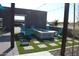 Inviting outdoor fire pit area with modern seating, perfect for relaxing and entertaining at 14850 N 56Th Dr, Glendale, AZ 85306