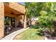 Inviting backyard with lush grass, a covered patio, and a built-in grill, ideal for outdoor entertaining at 3041 E Fremont Rd, Phoenix, AZ 85042