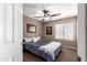 Comfortable bedroom with neutral colors, ceiling fan and window at 3041 E Fremont Rd, Phoenix, AZ 85042