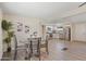 Open-concept dining area connected to a well-equipped kitchen with stainless steel appliances at 320 E Mckellips Rd # 46, Mesa, AZ 85201