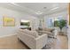 Cozy living room showcasing modern decor, light furniture, and a TV at 3825 E Coolidge St, Phoenix, AZ 85018