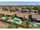 Bird's eye view of a backyard pool, patio area, and landscaped outdoor space at 4010 E Hamblin Dr, Phoenix, AZ 85050