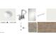 Bathroom finishes include quartz countertops, chrome fixtures, modern cabinetry, carpet, and wood-look tile flooring at 47706 W Kenner Dr, Maricopa, AZ 85139