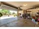Spacious two-car garage with an automatic door provides ample storage and easy access at 10342 E Obispo Ave, Mesa, AZ 85212