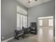 Modern office features tall ceilings, shutters and desk at 14039 S 33Rd Way, Phoenix, AZ 85044