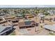Panoramic aerial view showcases the neighborhood and the property's roof solar panels at 2319 N 71St Dr, Phoenix, AZ 85035