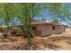 Back view of home with desert landscaping, mature trees, and flowering bushes at 4501 N 60Th Ave, Phoenix, AZ 85033