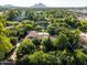 Stunning aerial view of the expansive property surrounded by lush greenery, showcasing its size and privacy at 5225 N 23Rd St, Phoenix, AZ 85016
