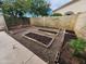 Backyard featuring raised garden beds, gravel groundcover, and a block wall at 5801 N 73Rd Ave, Glendale, AZ 85303