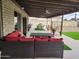 Inviting covered patio with comfortable seating and outdoor dining area at 5801 N 73Rd Ave, Glendale, AZ 85303