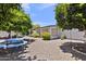 Secluded backyard with lush landscaping, perfect for relaxing and enjoying nature's beauty at 6263 E Duncan St, Mesa, AZ 85205