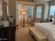 Bright main bedroom with plush carpeting and bay window at 16727 S 178Th Dr, Goodyear, AZ 85338