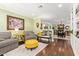 Open concept living room showcasing beautiful hardwood floors and bright, airy atmosphere at 4710 N 33Rd Pl, Phoenix, AZ 85018