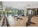 Spacious gym featuring modern weight-training equipment and large windows with an outdoor view at 7180 E Kierland Blvd # 507, Scottsdale, AZ 85254