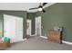 This bedroom is connected to a bathroom, and it features a closet and a chest of drawers at 856 W Quail Cir, San Tan Valley, AZ 85143