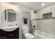 Stylish bathroom with modern fixtures, decorative mirrors and updated tiling at 10830 N 11Th St, Phoenix, AZ 85020