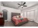 Spacious main bedroom boasting a luxurious bed, ample natural light, and modern design at 10830 N 11Th St, Phoenix, AZ 85020